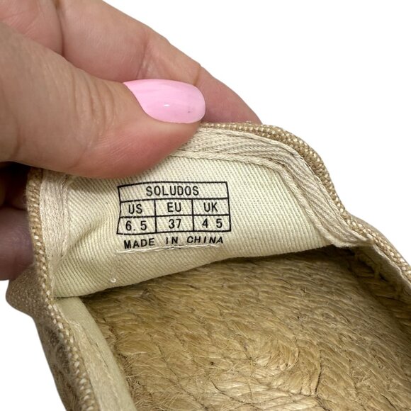 Soludos Espadrilles Owl Embroidered Embellishment Slip On Loafer Women's Sz 6.5 - Picture 8 of 9